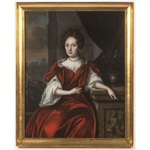 Reinier de la Haye (1640-1695), PORTRAIT OF A LADY IN FRONT OF A PARK LANDSCAPE