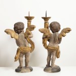 Master southern germany 18th century, Pair of candlestick angels