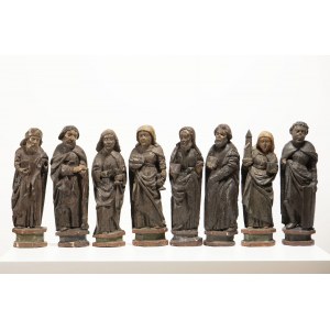 Master South Tyrol , 15th century, Eight wooden sculptures