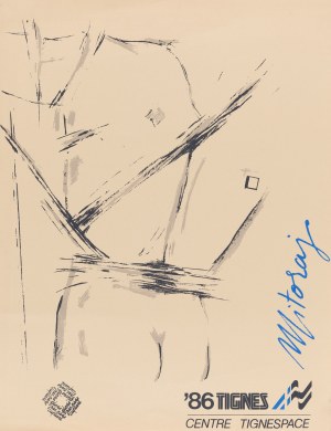 Igor Mitoraj (1944 Oederan w Niemczech - 2014 Paryż), Plakat '86 TIGNES CENTRE TIGNESPACE, 1986