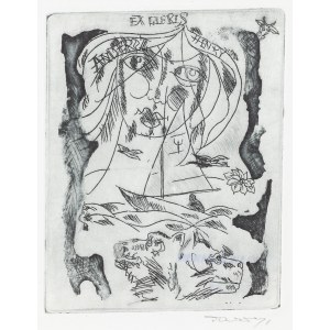 Stanislaw Dawski (1905 Dorohusk - 1990 Warsaw), Exlibris Henry Anders, 1971.