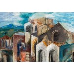 Valentine Prax (1897 Annaba - 1981 Paryż), Pejzaż z kościołem