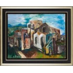Valentine Prax (1897 Annaba - 1981 Paryż), Pejzaż z kościołem