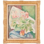 Marie Vorobieff Marevna (1892 Czeboksary, Rosja - 1984 Londyn), Bukiet kwiatów i jabłko (Bouquet de fleurs et pomme), 1930