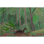 Joseph Hecht (1891 Lodz - 1952 Paris), Landscape with a deer, ca. 1925