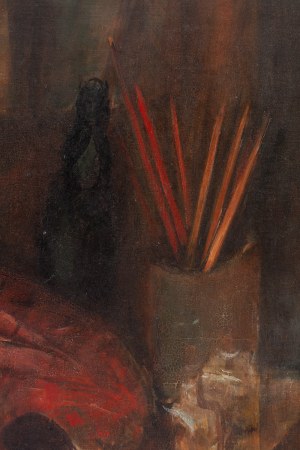 Zygmunt Józef Menkes (1896 Lwów - 1986 Riverdale, USA), Martwa natura z paletą i przyborami malarskimi, lata 30. XX w.