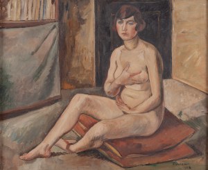 Szymon (Szamaj) Mondzain (Mondszajn) (1890 Chełm - 1979 Paryż), Akt siedzący, 1925