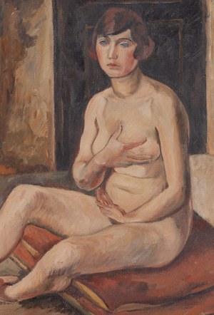 Szymon (Szamaj) Mondzain (Mondszajn) (1890 Chełm - 1979 Paryż), Akt siedzący, 1925