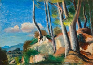 Henryk Hayden (1883 Warszawa - 1970 Paryż), Widok na Mougins, 1941