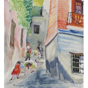 Zofia Piramowicz (1880 Radom - 1958 Clichy), Scena uliczna z Andaluzji , lata 20. XX w.