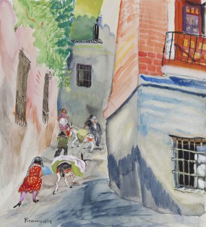 Zofia Piramowicz (1880 Radom - 1958 Clichy), Scena uliczna z Andaluzji , lata 20. XX w.