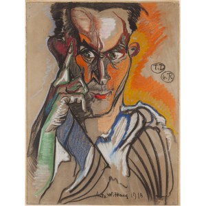 Stanisław Ignacy Witkiewicz Witkacy (1885 Warszawa - 1939 Jeziory na Polesiu), Autoportret, 1918