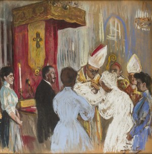 Julian Fałat (1853 Tuligłowy - 1929 Bystra), Chrzest
