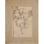 Piotr Michałowski (1800 Krakov - 1855 Krzyżtoporzyce u Krakova), Studium konia (recto) / Skicy koní (verso)