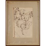 Piotr Michałowski (1800 Krakov - 1855 Krzyżtoporzyce u Krakova), Studium konia (recto) / Skicy koní (verso)