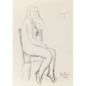 Jan Cybis (1897 Wróblin - 1972 Warszawa), Akt siedzący, 1939