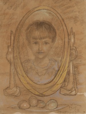 Stanisław Ignacy Witkiewicz \ Witkacy (1885 Warszawa - 1939 Jeziory na Polesiu), Portret dziewczynki (Anna Zięba), 1935