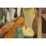 Hanna Pachniewska-Betley (1910 - 1987), Kompozycja ze skrzypcami i maską, 1951