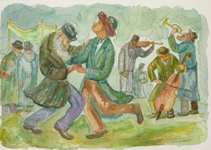 Chaim Goldberg (1917 Kazimierz Dolny - 2004 Boca Raton), Taniec weselny, 1996