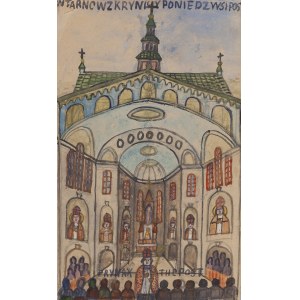 Nikifor Krynicki (1895 Krynica - 1968 Folusz), Mass (Lenten Monday), 1920s.