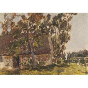 Mieczysław Tadeusz Janikowski (1912 Zaleszczyki - 1968 Kraków), Landscape with a country house, 1930s