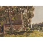 Mieczysław Tadeusz Janikowski (1912 Zaleszczyki - 1968 Kraków), Landscape with a country house, 1930s