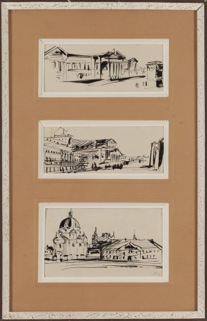 Antoni Uniechowski (1903 Wilno - 1976 Warszawa), 6 widoków Warszawy
