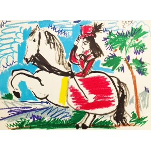 Pablo Picasso (1881 - 1973), Equestrian-Cavalliere, z cyklu Toros y Toreros, 1961