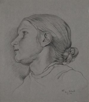 Hans FRITSCH (1870-1945), Dziewczyna z kokiem, 1888
