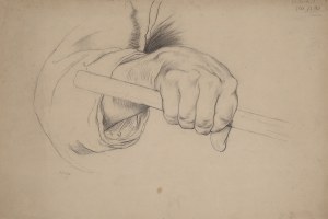Hans FRITSCH (1870-1945), Studium dłoni z uchwytem, 1887