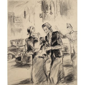 Victor FRIESE (1906-1969), Auta stop! Damy idą!, lata '30 XX w.