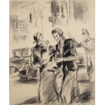 Victor FRIESE (1906-1969), Auta stop! Damy idą!, lata '30 XX w.