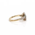 Art deco diamond emerald ring