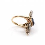 Art deco sapphire diamond ring