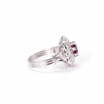 Entourage ring set with diamonds and rubies