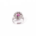 Entourage ring set with diamonds and rubies