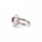 Entourage ring set with diamonds and rubies
