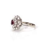 Entourage ring set with diamonds and rubies