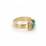 Emerald diamond ring