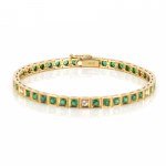 Emerald and diamond bracelet