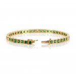 Emerald and diamond bracelet