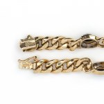 Armoured bracelet with sapphire cabochons