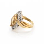 Citrine and diamond jewellery set