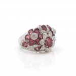 Tourmaline diamond ring