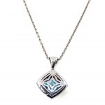 Bulgari blue topaz necklace
