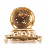 Savonette pocket watch with brooch