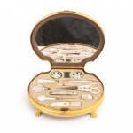 Mother-of-pearl Nécessaire à Couture from the workshops of the Palais Royal in Paris (attributed)
