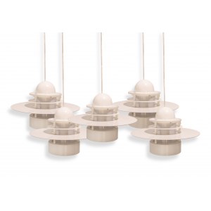 Set of Louis Poulsen ceiling lamps 'Orbiter' type 16230, design by Jens Møller-Jensen