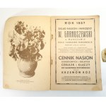 GARNUSZEWSKI W. - CENNIK NASION OGRODOWYCH I ROLNYCH rok 1937 w Warszawie, Hale Targowe Mirowskie