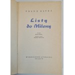 KAFKA Franz - LISTY DO MILENY, wyd.1959